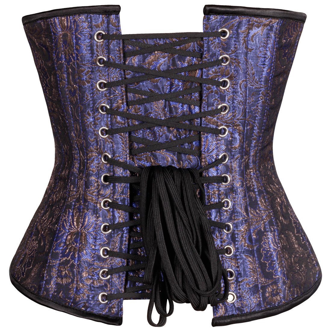 Elisbat Purple Authentic Steel Boned Waist Reducing Underbust Corset - Corset Revolution
